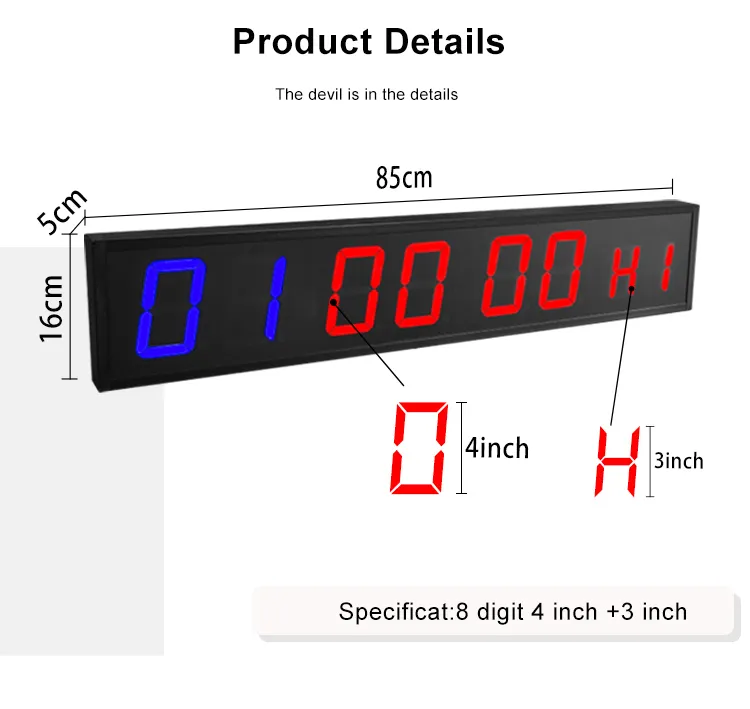 1.8 Inch Clock Wall Mounted Gym Timer 1.8 Inch Clock Wall Mounted Gym Timer