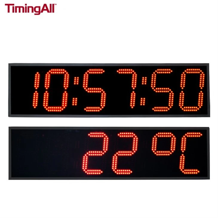 LED zaslon za zidni sat s datumom i temperaturom